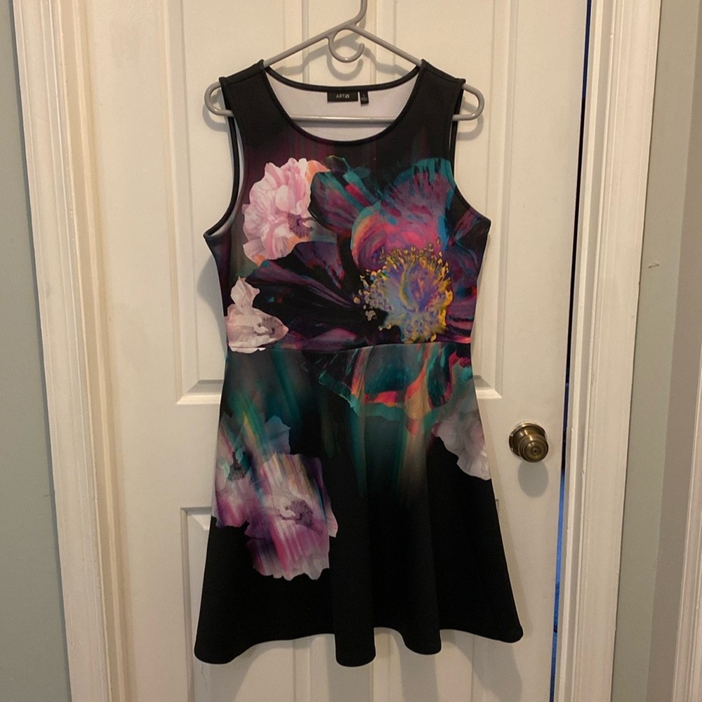 Black floral dress